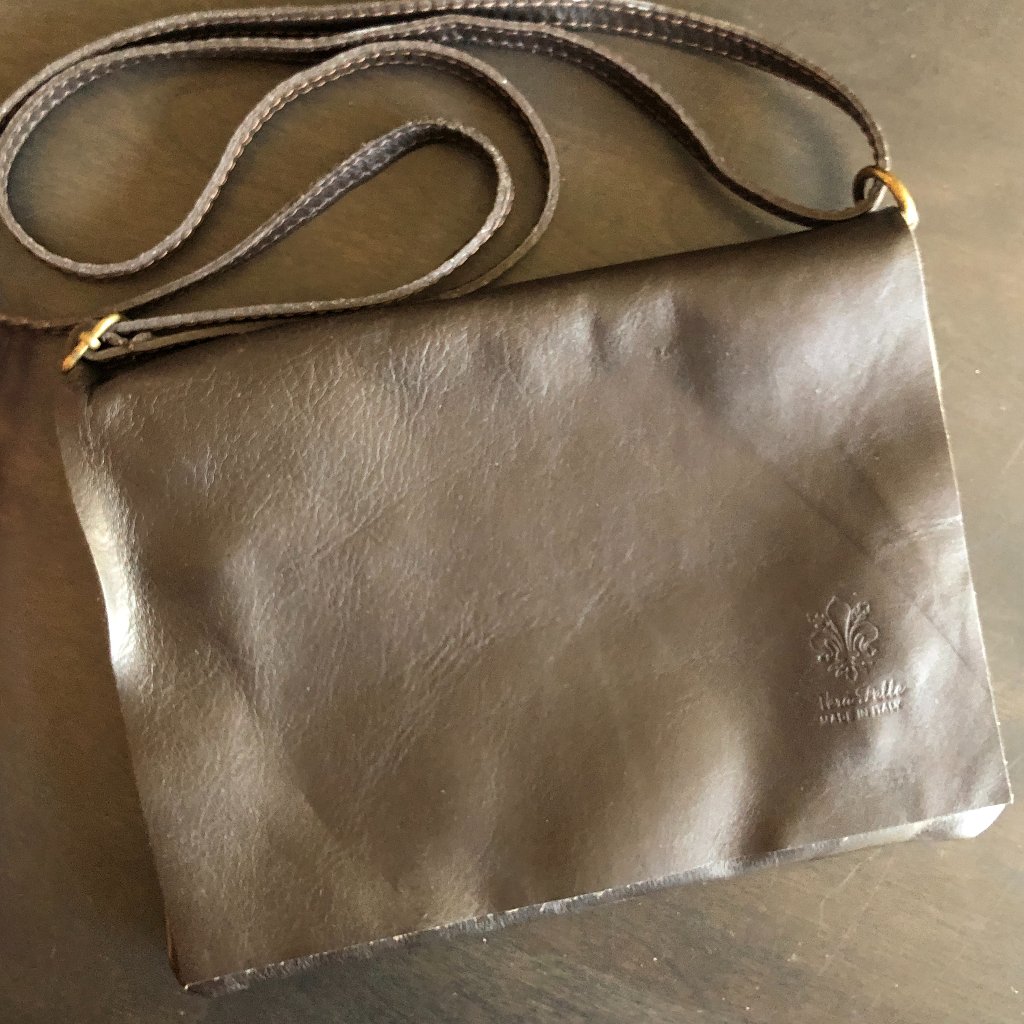 Brand New Vera Pelle Crossbody Flap Bag